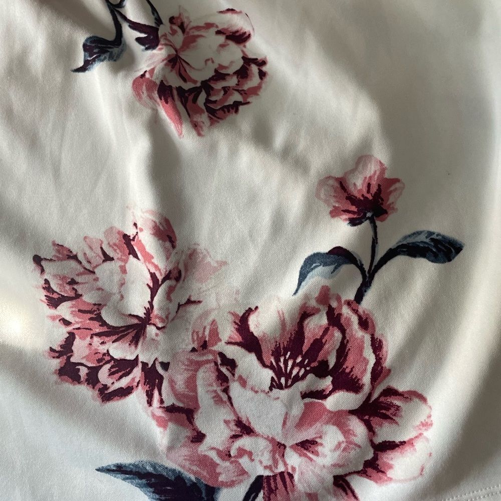 Monteau White Rose Dress Size Extra Small - Picture 4 of 4